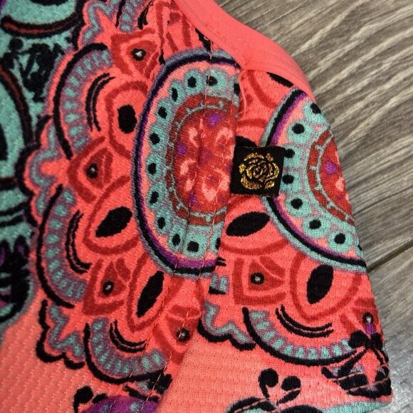 La Vie En Rose Aqua Push Up Bikini TOP ONLY Womens Floral Pink XL Underwire Swim - Picture 3 of 12